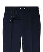 MUSINSA STANDARD WOMAN MUSINSA STANDARD WOMAN Women's Slim Straight Hidden Banding Slacks (Navy)