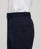 MUSINSA STANDARD WOMAN MUSINSA STANDARD WOMAN Women's Slim Straight Hidden Banding Slacks (Navy)