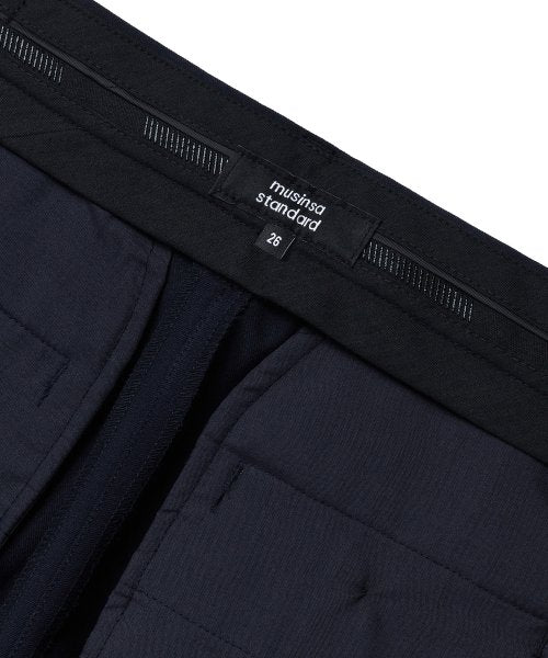 MUSINSA STANDARD WOMAN MUSINSA STANDARD WOMAN Women's Slim Straight Hidden Banding Slacks (Navy)