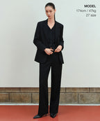 MUSINSA STANDARD WOMAN MUSINSA STANDARD WOMAN Women's Wide Hidden Banding Slacks (Black)