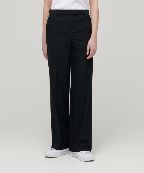 MUSINSA STANDARD WOMAN MUSINSA STANDARD WOMAN Women's Wide Hidden Banding Slacks (Black)