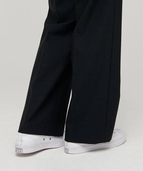 MUSINSA STANDARD WOMAN MUSINSA STANDARD WOMAN Women's Wide Hidden Banding Slacks (Black)