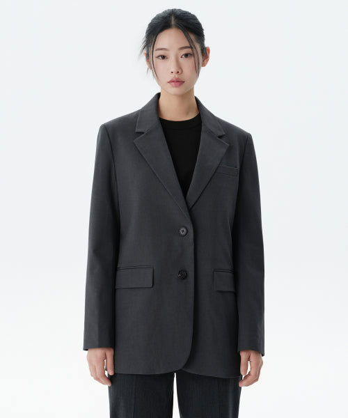 MUSINSA STANDARD WOMAN MUSINSA STANDARD WOMAN Women's Oversized Blazer Gray