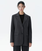 MUSINSA STANDARD WOMAN MUSINSA STANDARD WOMAN Women's Oversized Blazer Gray