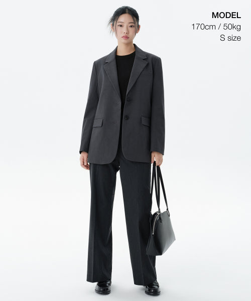 MUSINSA STANDARD WOMAN MUSINSA STANDARD WOMAN Women's Oversized Blazer Gray
