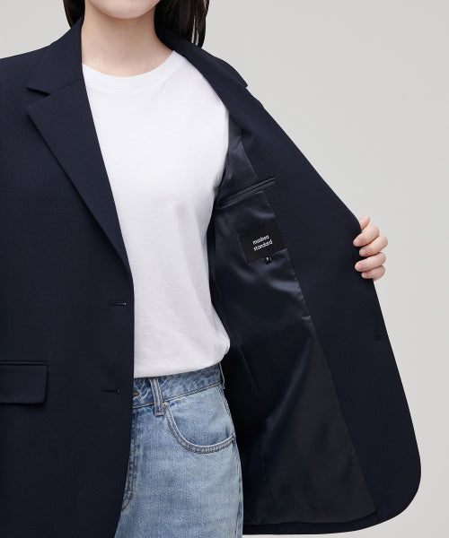 MUSINSA STANDARD WOMAN MUSINSA STANDARD WOMAN Women's Oversized Blazer [Navy]