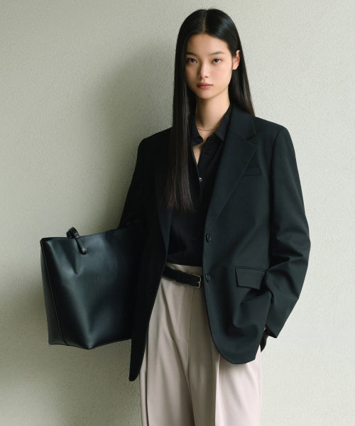 MUSINSA STANDARD WOMAN MUSINSA STANDARD WOMAN Women's Oversized Blazer [Black]