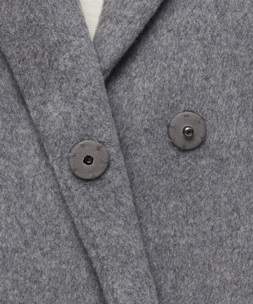 MUSINSA STANDARD WOMAN MUSINSA STANDARD WOMAN Cashmere Blend Chester Long Coat [Medium Gray]