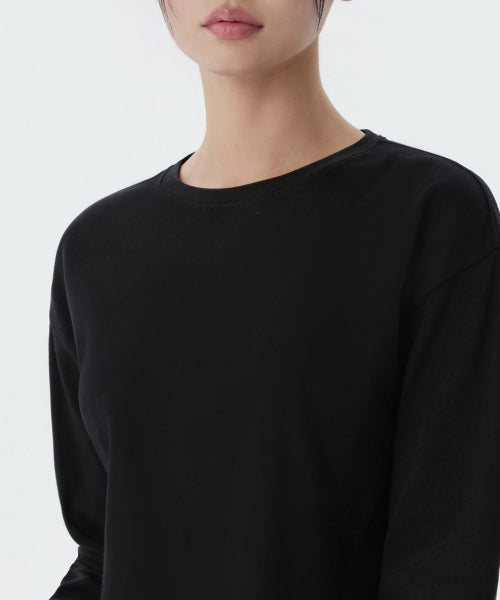 MUSINSA STANDARD WOMAN MUSINSA STANDARD WOMAN T-Shirt Relaxed Fit [Black]