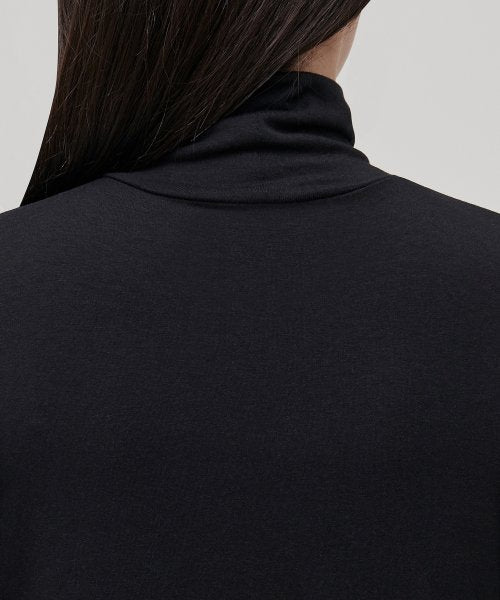 MUSINSA STANDARD WOMAN MUSINSA STANDARD WOMAN T-Shirt Slim Turtleneck [Black] (Size S)