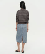 MUSINSA STANDARD WOMAN MUSINSA STANDARD WOMAN Denim Midi Skirt Light Indigo