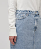 MUSINSA STANDARD WOMAN MUSINSA STANDARD WOMAN Denim Midi Skirt Light Indigo