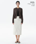 MUSINSA STANDARD WOMAN MUSINSA STANDARD WOMAN Denim Midi Skirt Cream