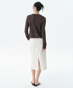 MUSINSA STANDARD WOMAN MUSINSA STANDARD WOMAN Denim Midi Skirt Cream