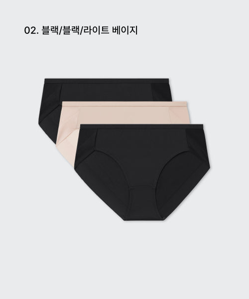 MUSINSA STANDARD WOMAN MUSINSA STANDARD WOMAN Women's Hemline Panties 3 Pack