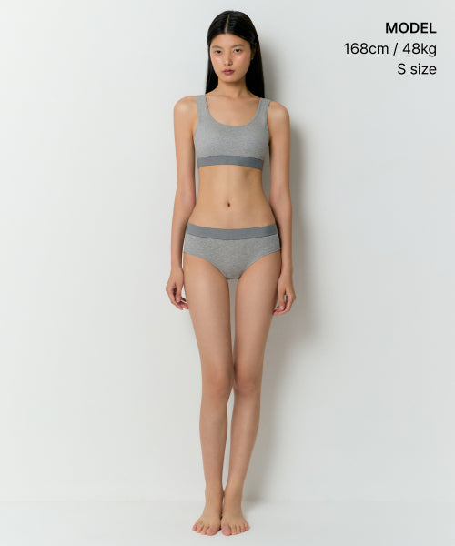 MUSINSA STANDARD WOMAN MUSINSA STANDARD WOMAN Women's Cotton Bra Top Medium Gray