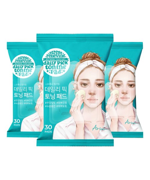 ARIUL Stress Relieving Purefull Daily Pick Toning Pads x 3
