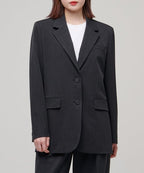 MUSINSA STANDARD WOMAN MUSINSA STANDARD WOMAN Women's Oversized Blazer Charcoal Gray