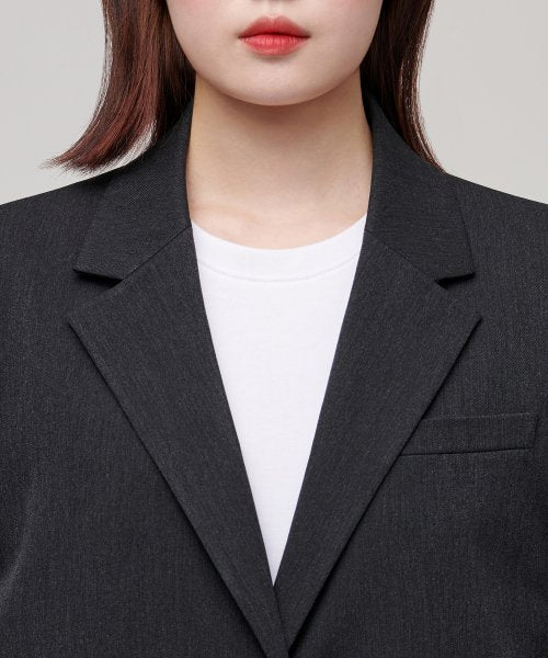 MUSINSA STANDARD WOMAN MUSINSA STANDARD WOMAN Women's Oversized Blazer Charcoal Gray