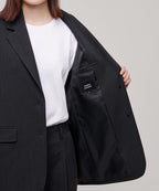 MUSINSA STANDARD WOMAN MUSINSA STANDARD WOMAN Women's Oversized Blazer Charcoal Gray