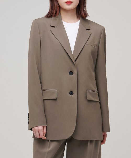MUSINSA STANDARD WOMAN MUSINSA STANDARD WOMAN Women's Oversized Blazer Dusty Beige