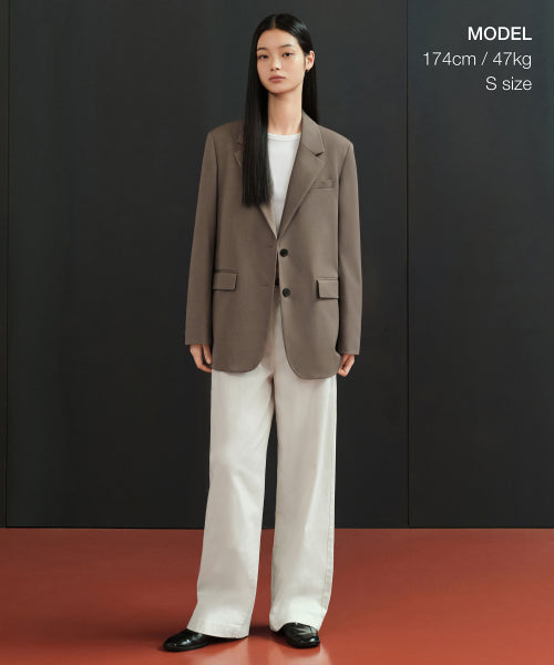 MUSINSA STANDARD WOMAN MUSINSA STANDARD WOMAN Women's Oversized Blazer Dusty Beige
