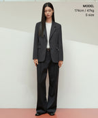 MUSINSA STANDARD WOMAN MUSINSA STANDARD WOMAN Women's Basic Blazer Charcoal Gray