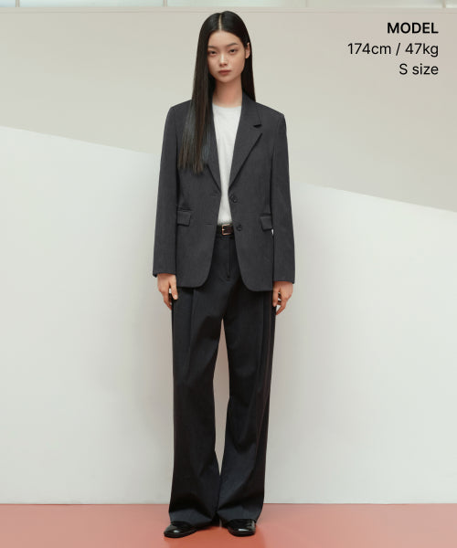 MUSINSA STANDARD WOMAN MUSINSA STANDARD WOMAN Women's Basic Blazer Charcoal Gray