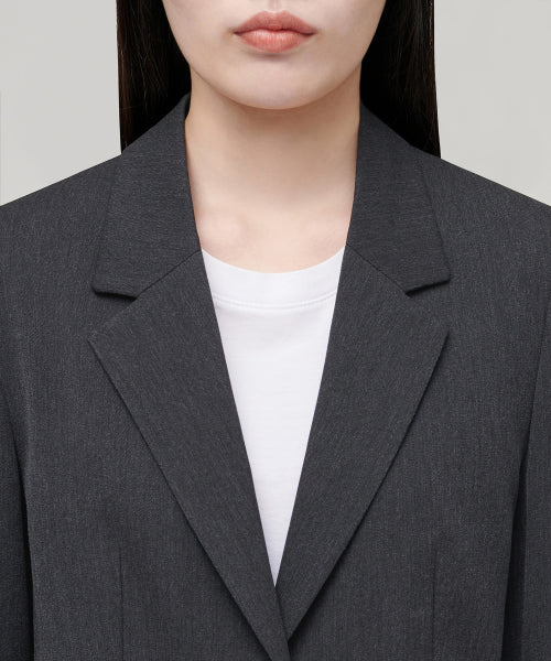 MUSINSA STANDARD WOMAN MUSINSA STANDARD WOMAN Women's Basic Blazer Charcoal Gray