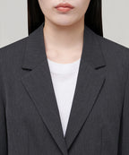 MUSINSA STANDARD WOMAN MUSINSA STANDARD WOMAN Women's Basic Blazer Charcoal Gray
