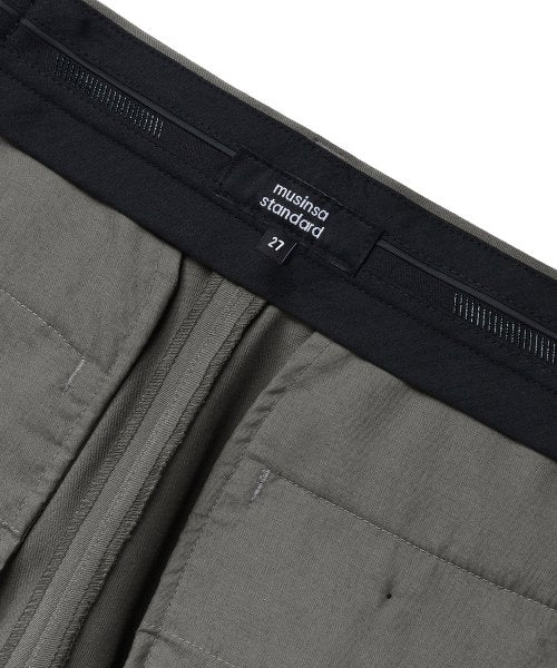 MUSINSA STANDARD WOMAN MUSINSA STANDARD WOMAN Slacks Women's Wide Hidden Banding [Warm Gray]