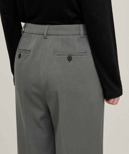 MUSINSA STANDARD WOMAN MUSINSA STANDARD WOMAN Slacks Women's Wide Hidden Banding [Warm Gray]