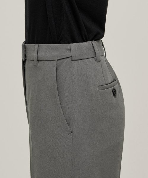 MUSINSA STANDARD WOMAN MUSINSA STANDARD WOMAN Slacks Women's Wide Hidden Banding [Warm Gray]