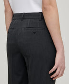 MUSINSA STANDARD WOMAN MUSINSA STANDARD WOMAN Women's Slim Straight Hidden Banding Slacks [Charcoal Gray]
