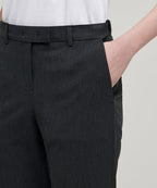 MUSINSA STANDARD WOMAN MUSINSA STANDARD WOMAN Women's Slim Straight Hidden Banding Slacks [Charcoal Gray]