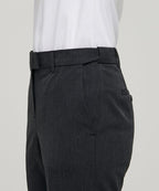 MUSINSA STANDARD WOMAN MUSINSA STANDARD WOMAN Women's Slim Straight Hidden Banding Slacks [Charcoal Gray]