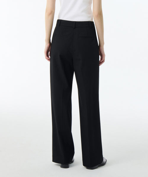 MUSINSA STANDARD WOMAN MUSINSA STANDARD WOMAN Slacks Waist Bandless Wide [Black]