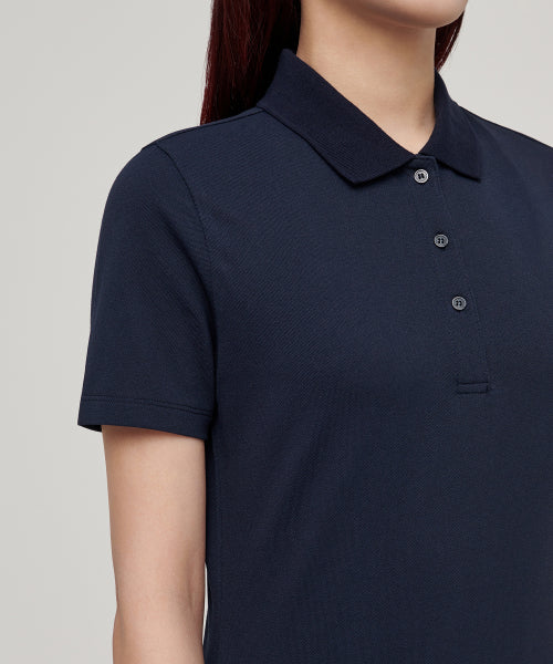 MUSINSA STANDARD WOMAN MUSINSA STANDARD WOMAN Women’s Pique Polo One-Piece (Navy)
