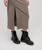 MUSINSA STANDARD WOMAN MUSINSA STANDARD WOMAN Women's High Waist Slit Long Skirt Dusty Beige