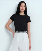 MUSINSA STANDARD WOMAN MUSINSA STANDARD WOMAN Basic Crew Neck T-Shirt Black