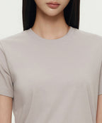 MUSINSA STANDARD WOMAN MUSINSA STANDARD WOMAN T-Shirt Basic Crew Neck [Mushroom]