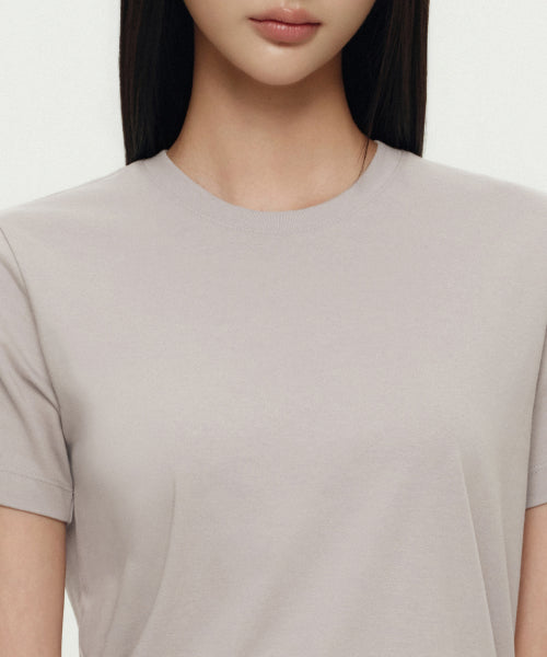 MUSINSA STANDARD WOMAN MUSINSA STANDARD WOMAN T-Shirt Basic Crew Neck [Mushroom]