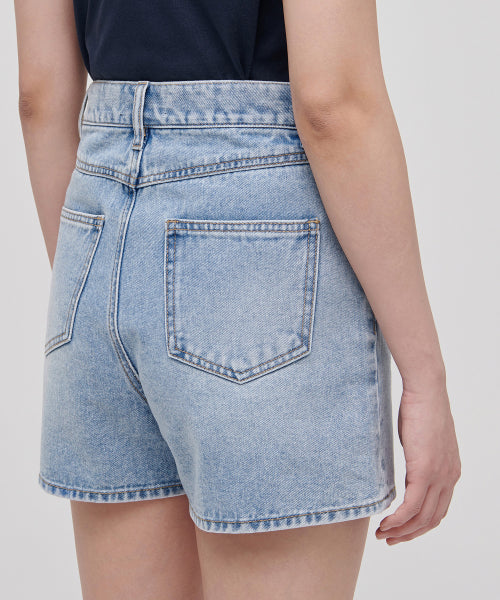 MUSINSA STANDARD WOMAN MUSINSA STANDARD WOMAN Women's Basic Denim Shorts [Light Indigo]