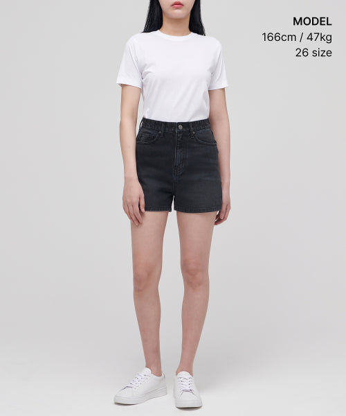 MUSINSA STANDARD WOMAN MUSINSA STANDARD WOMAN Women's Basic Denim Shorts (Washed Black)