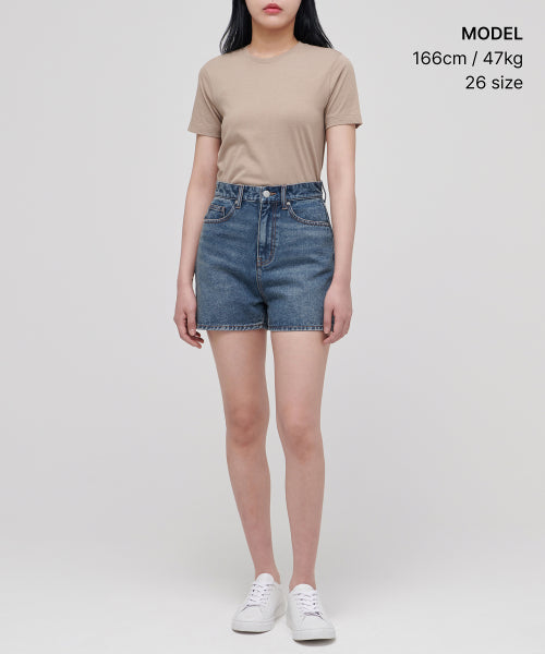 MUSINSA STANDARD WOMAN MUSINSA STANDARD WOMAN Denim Shorts Medium Indigo