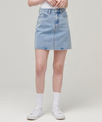 MUSINSA STANDARD WOMAN MUSINSA STANDARD WOMAN Denim Mini Skirt Light Indigo