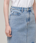 MUSINSA STANDARD WOMAN MUSINSA STANDARD WOMAN Denim Mini Skirt Light Indigo