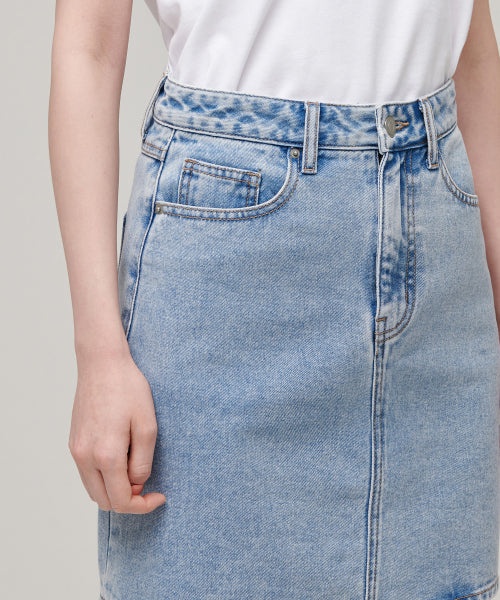 MUSINSA STANDARD WOMAN MUSINSA STANDARD WOMAN Denim Mini Skirt Light Indigo