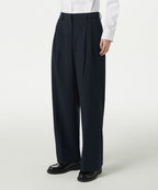 MUSINSA STANDARD WOMAN MUSINSA STANDARD WOMAN Slacks High Waist Wide [Navy]