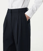 MUSINSA STANDARD WOMAN MUSINSA STANDARD WOMAN Slacks High Waist Wide [Navy]